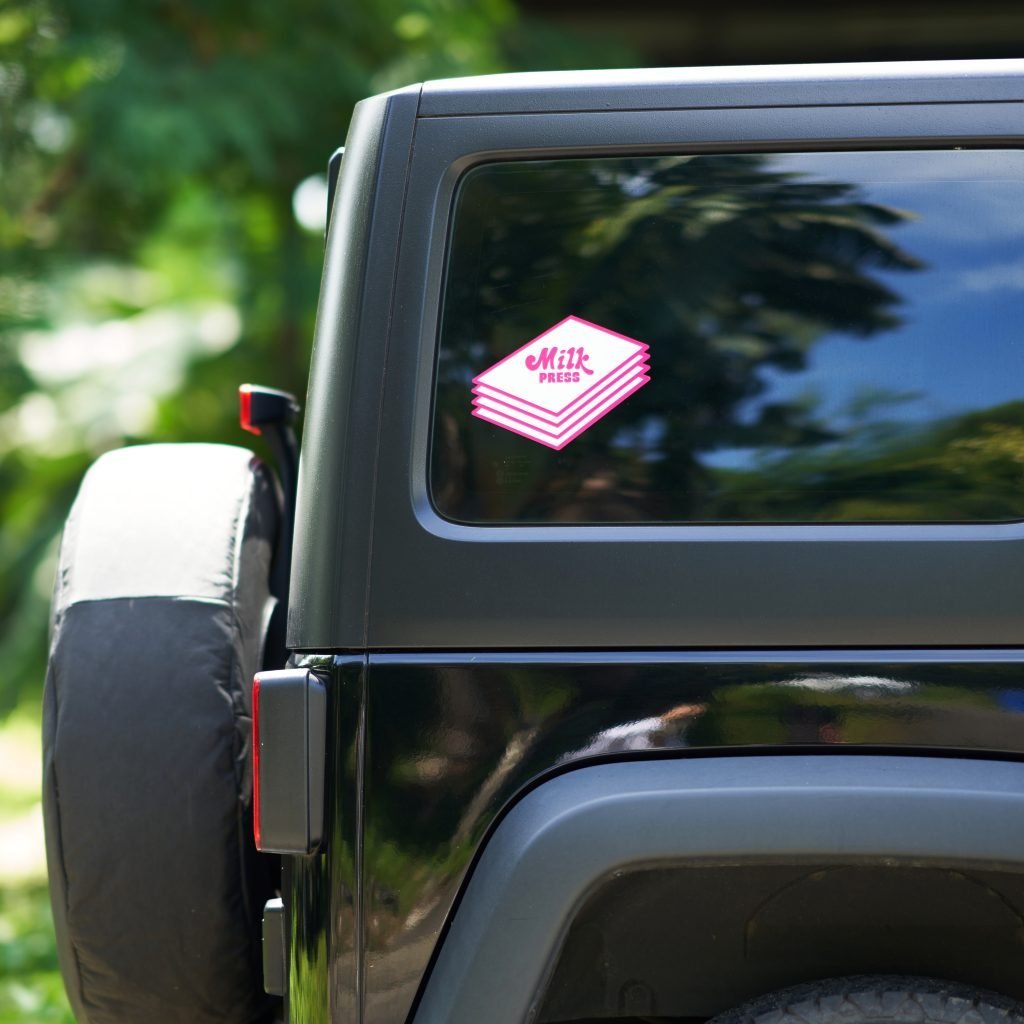 Sign & Display - Milk Press car sticker